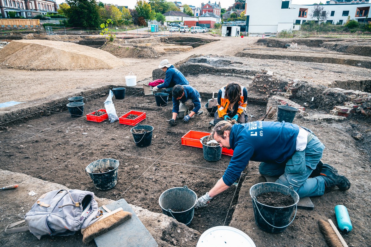 Chantier fouilles Saint-Louis Évreux