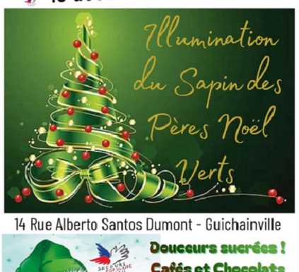 Illumination du sapin des Pères Noël Verts