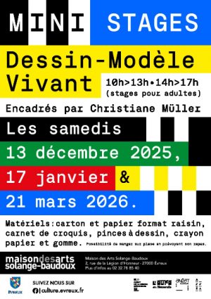 Mini stage : dessin-modèle vivant à la Maison des Arts