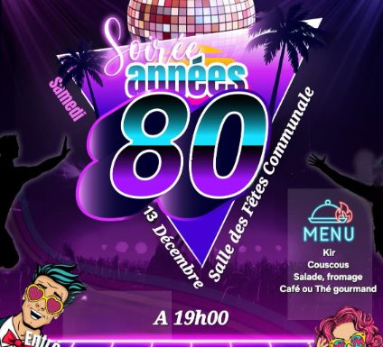 Soirée années 80 à la salle des fêtes de Saint-Sébastien de Morsent